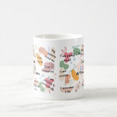 Dagelijkse bevestigingen van vertegenwoordiger van koffiemok (Center)