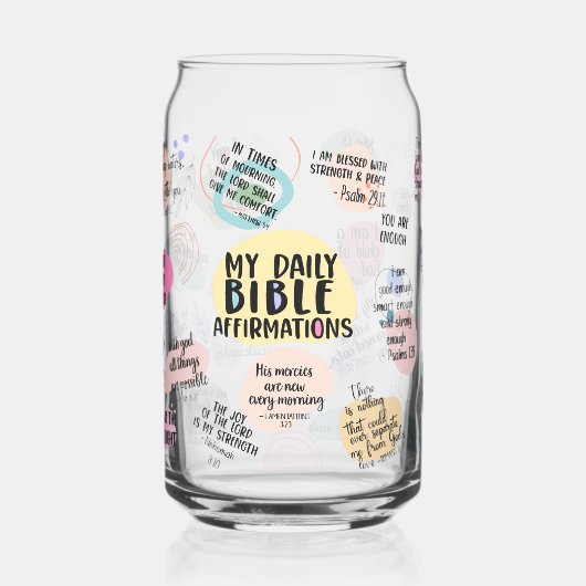 Dagelijkse Bijbelse affirmaties Blikvorm Glas (Links)