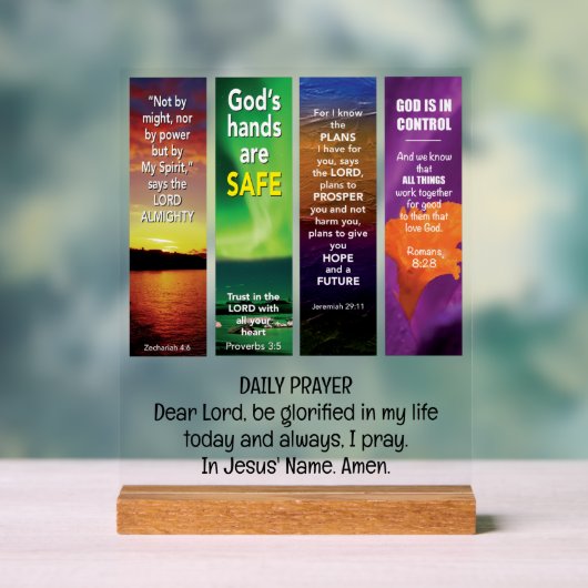 DAGELIJKSE BIJBELSE BEVESTIGINGEN  CHRISTELIJK ACRYL BORD (Neutraal)