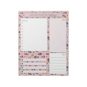 Dagelijkse boodschapper Noteert maaltijden om lijs Notitieblok (Linkerzijde)