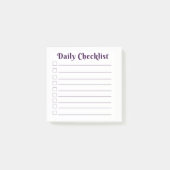 Dagelijkse checklist Post it Custom Post-it Notes (Voorkant)