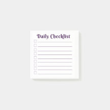 Dagelijkse checklist Post it Custom Post-it Notes 
