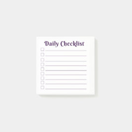 Dagelijkse checklist Post it Custom Post-it Notes 