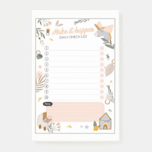Dagelijkse checklist uitvoeren post-it® notes