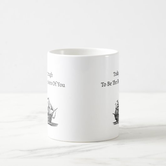 Dagelijkse citaten zwart wit koffiemok (Center)