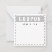 Dagelijkse coupons | Blanco lichte grijs Notitiekaartje (Voorkant)