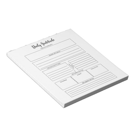 Dagelijkse Dankbaarheid Notitieblok (Schuin)