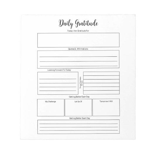 Dagelijkse Dankbaarheid Notitieblok (Voorkant)