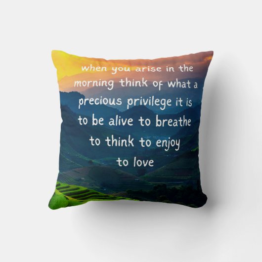 Dagelijkse dankbaarheid Quote Kussen (Achterkant)