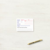 Dagelijkse Dieet Post-it® Notes (Op bureau)