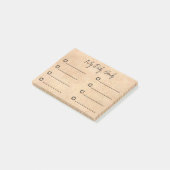 Dagelijkse Doelen Kraft Brown Minimalist Stijlvol Post-it® Notes (Schuin)