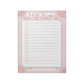 Dagelijkse doelplanner om een lijst met persoonlij notitieblok (Linkerzijde)