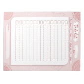 Dagelijkse doelplanner om een lijst met persoonlij notitieblok (Voorkant)