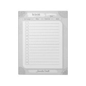 Dagelijkse doelplanner om een lijst met persoonlij notitieblok (Linkerzijde)