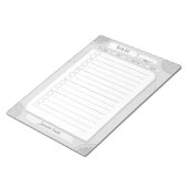 Dagelijkse doelplanner om een lijst met persoonlij notitieblok (Schuin)