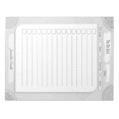 Dagelijkse doelplanner om een lijst met persoonlij notitieblok (Voorkant)