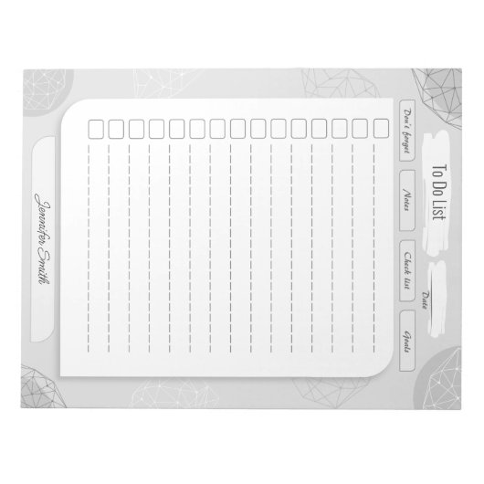 Dagelijkse doelplanner om een lijst met persoonlij notitieblok (Voorkant)