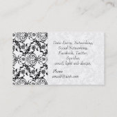 Dagelijkse dosis Charm Elegant Modern Royal Damask Visitekaartje (Achterkant)