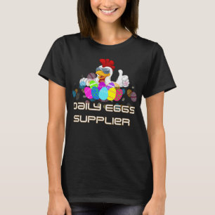Dagelijkse Eieren Leverancier Grappige Kippen Boer T-shirt