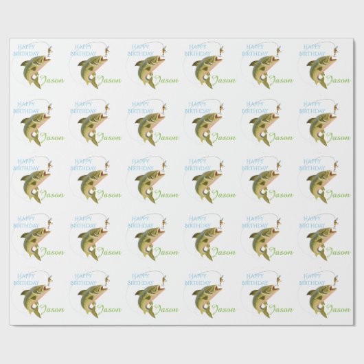 Dagelijkse forel- en boordwerkpapier cadeaupapier (Vlak)