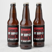 Dagelijkse gamer 's nachts technicus bier etiket (Flessen)