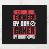 Dagelijkse gamer 's nachts technicus bier etiket (Enkel label)