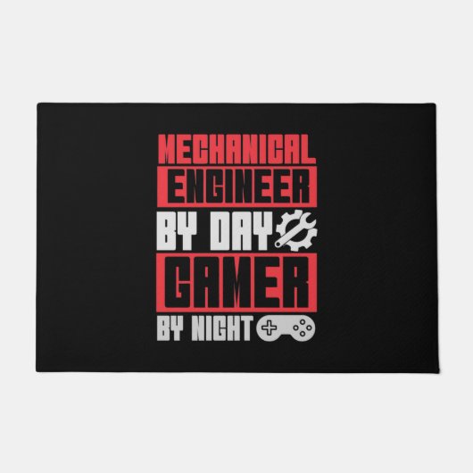 Dagelijkse gamer 's nachts technicus deurmat (Voorkant)