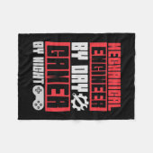 Dagelijkse gamer 's nachts technicus fleece deken (Voorkant (Horizontaal))