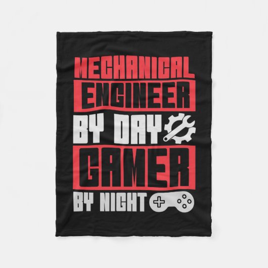 Dagelijkse gamer 's nachts technicus fleece deken (Voorkant)