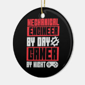 Dagelijkse gamer 's nachts technicus keramisch ornament (Links)