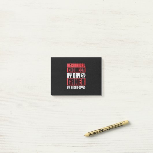Dagelijkse gamer 's nachts technicus post-it® notes (Op bureau)