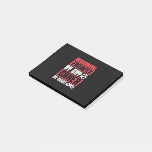 Dagelijkse gamer 's nachts technicus post-it® notes (Schuin)