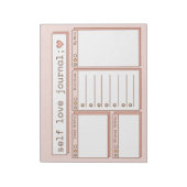 Dagelijkse geestelijke gezondheid 8,5 x 11 Notitie Notitieblok (Linkerzijde)