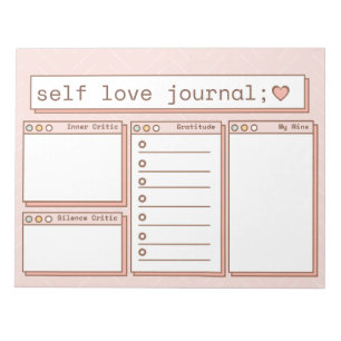 Dagelijkse geestelijke gezondheid 8,5 x 11 Notitie Notitieblok