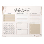 Dagelijkse geestelijke gezondheid 8,5 x 11 Notitie Notitieblok (Voorkant)