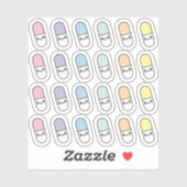 Dagelijkse Geneeskunde Neem Herinnering Pil Tracke Sticker (Vel)