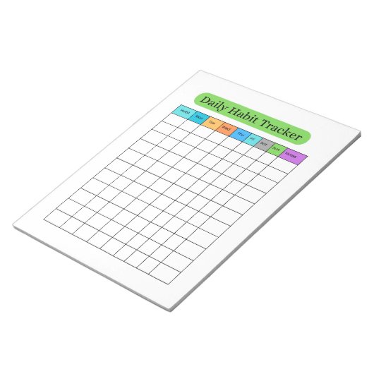 Dagelijkse Gewoonte Tracker Minimaal Notitieblok (Schuin)