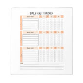 Dagelijkse gewoontetracker-Notitieblok Notitieblok (Voorkant)