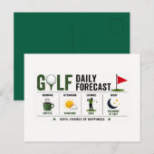 Dagelijkse golfvoorspelling briefkaart (Voorkant / Achterkant)