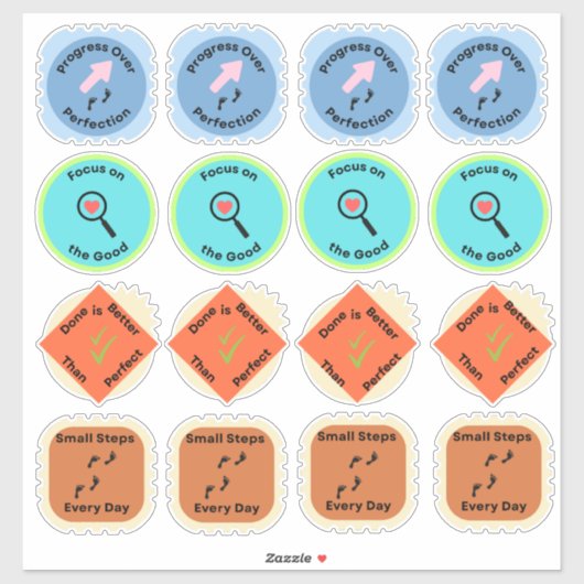 Dagelijkse Groei Affirmatie Stickerblad Sticker (Vel)