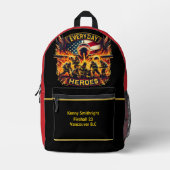 Dagelijkse helden Brandweerlieden Battling Plane F Bedrukte Rugzak (Voorkant)