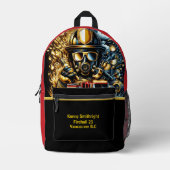 Dagelijkse Helden Brandweerlieden Gouden Uur Bedrukte Rugzak (Voorkant)