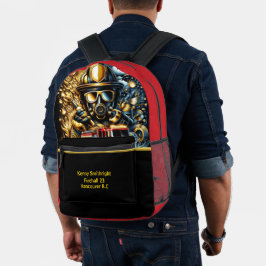 Dagelijkse Helden Brandweerlieden Gouden Uur Bedrukte Rugzak