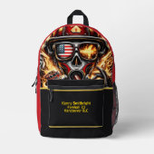 Dagelijkse helden brandweerlieden staren bedrukte rugzak (Voorkant)