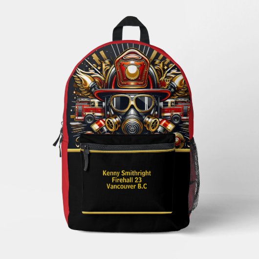Dagelijkse helden Brandweerman Guardian Bedrukte Rugzak (Voorkant)
