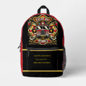 Dagelijkse helden brandweerwagen bedrukte rugzak (Voorkant)