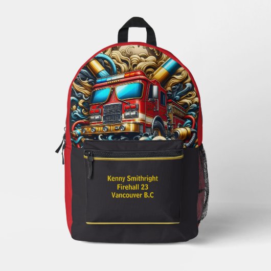 Dagelijkse helden ontslaan vrachtwagengolven bedrukte rugzak (Voorkant)