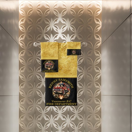 Dagelijkse helden vuur vrachtwagen held bad handdoek