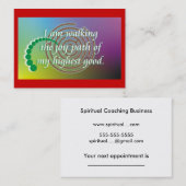 Dagelijkse herinnering - Joy Path Afsprakenkaartje (Voorkant / Achterkant)