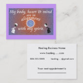 Dagelijkse herinnering - lichaamsuitlijning afsprakenkaartje (Voorkant / Achterkant)